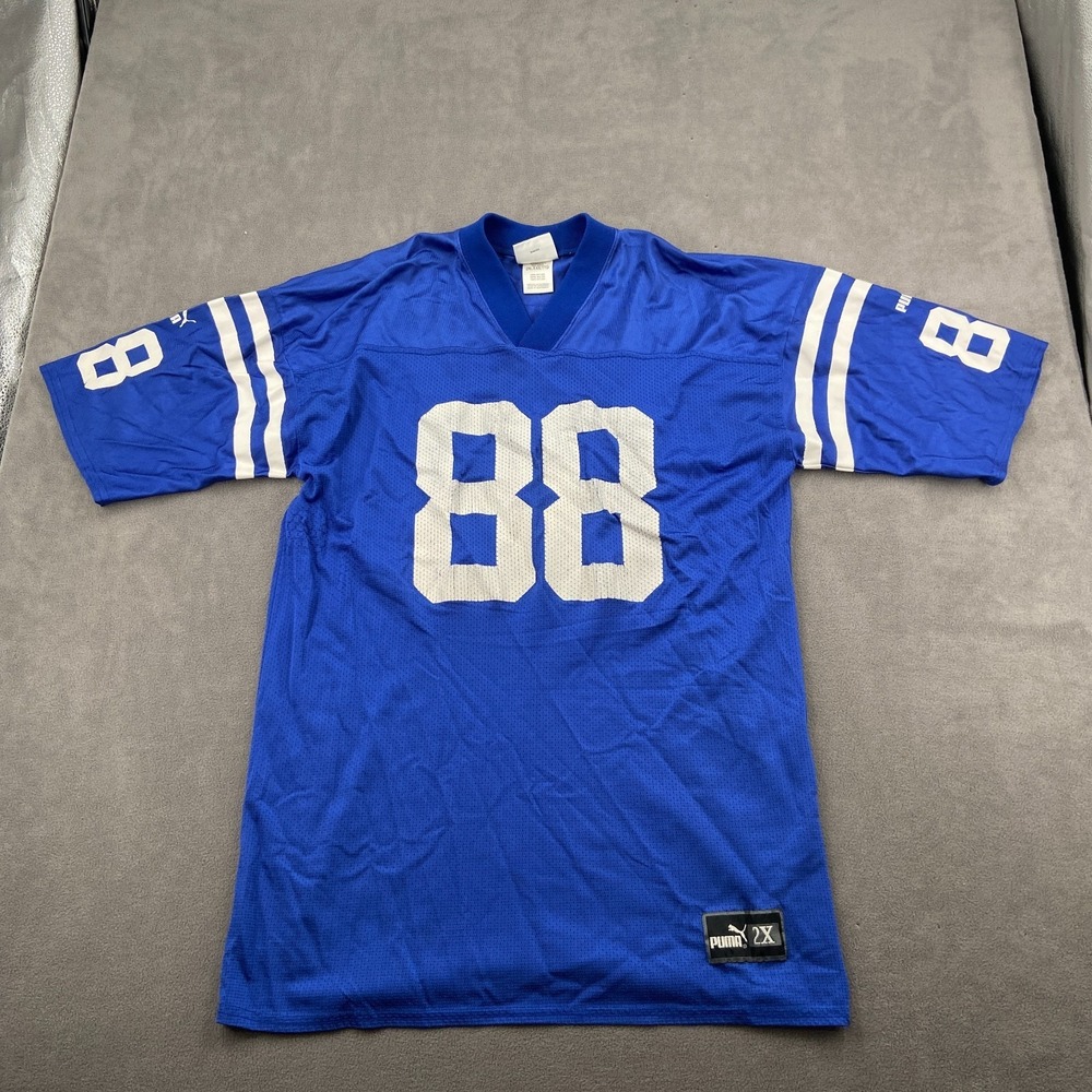 Indianapolis Colts Jersey Mens 2XL Blue Marvin Harrison #8 Puma Football NFL